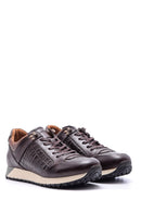 Erkek Kroko Detaylı Deri Sneaker | Derimod