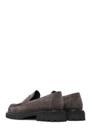 Male Gray Suede Loafers | Derimod