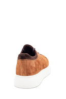 Men's Tan Suede Leather Sneaker | Derimod