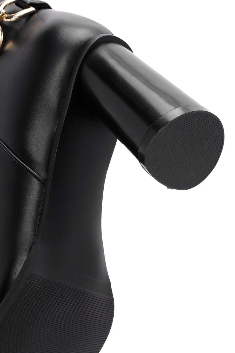Women's Black Accessory Detailed Zippered Thick Heeled Boots