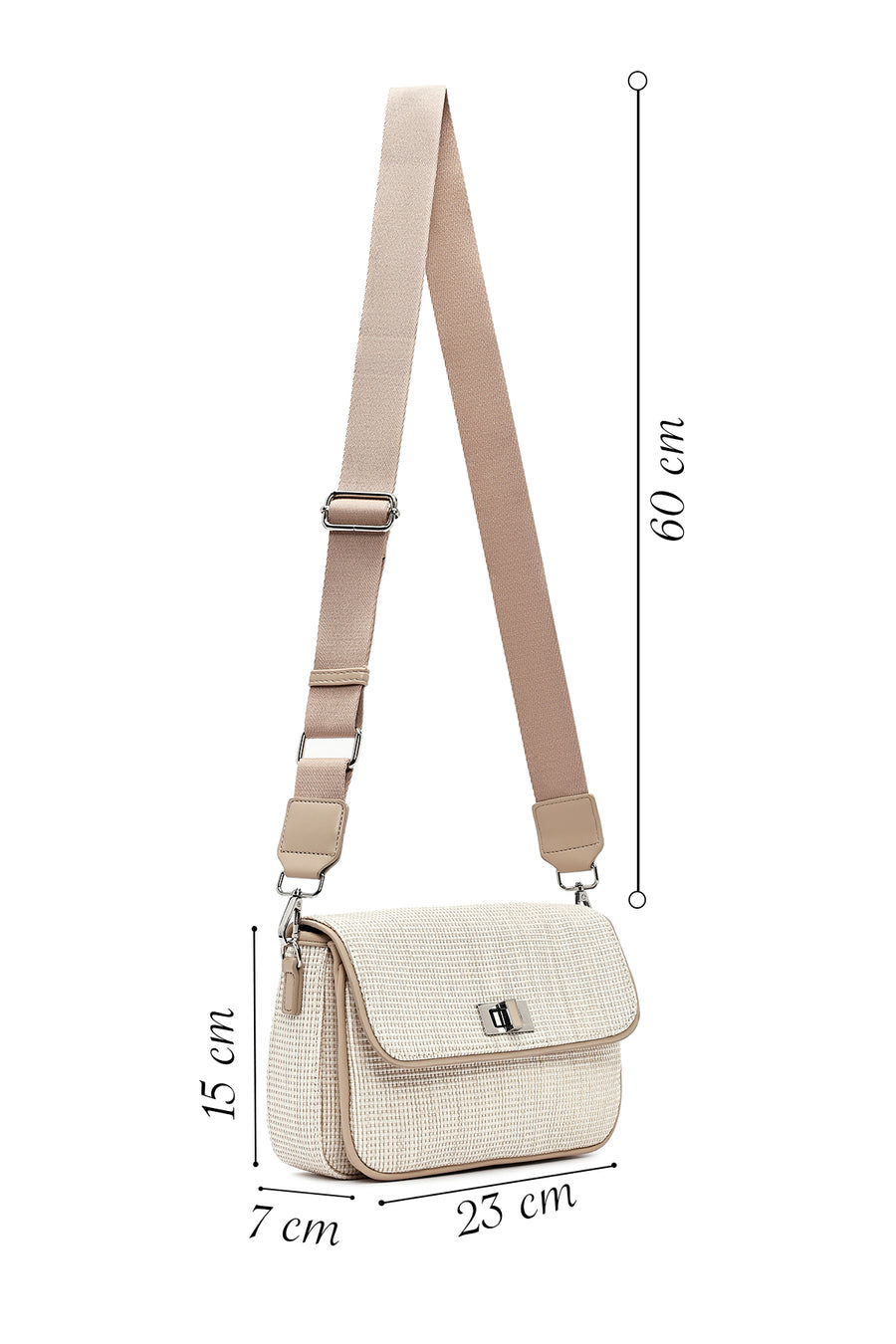 Women's Powder Long Strap Crossbody Bag