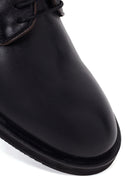 Derimod Black Erkek Siyah Bağcıklı Deri Casual Ayakkabı | Derimod