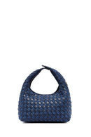 Women's Blue Long Strap Braided Mini Handbag | Derimod