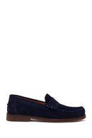 Erkek Lacivert Süet Deri Casual Loafer | Derimod