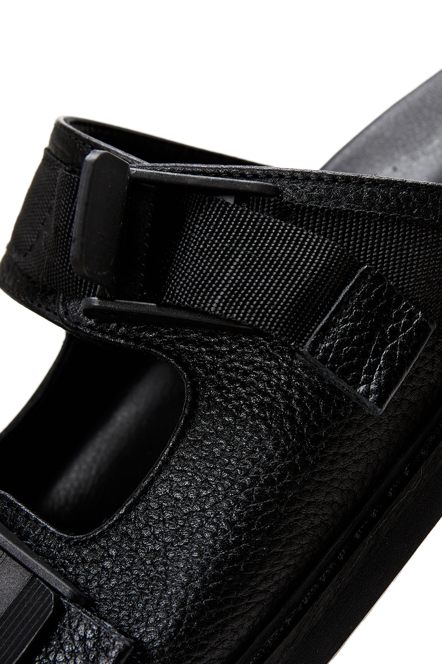 Men's Black Leather Slippers