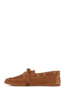 Kadın Taba Püsküllü Süet Deri Loafer | Derimod