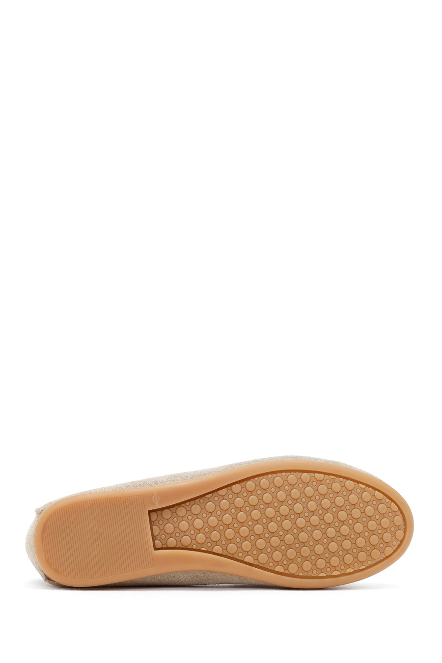 Kadın Bej Püsküllü Süet Deri Loafer