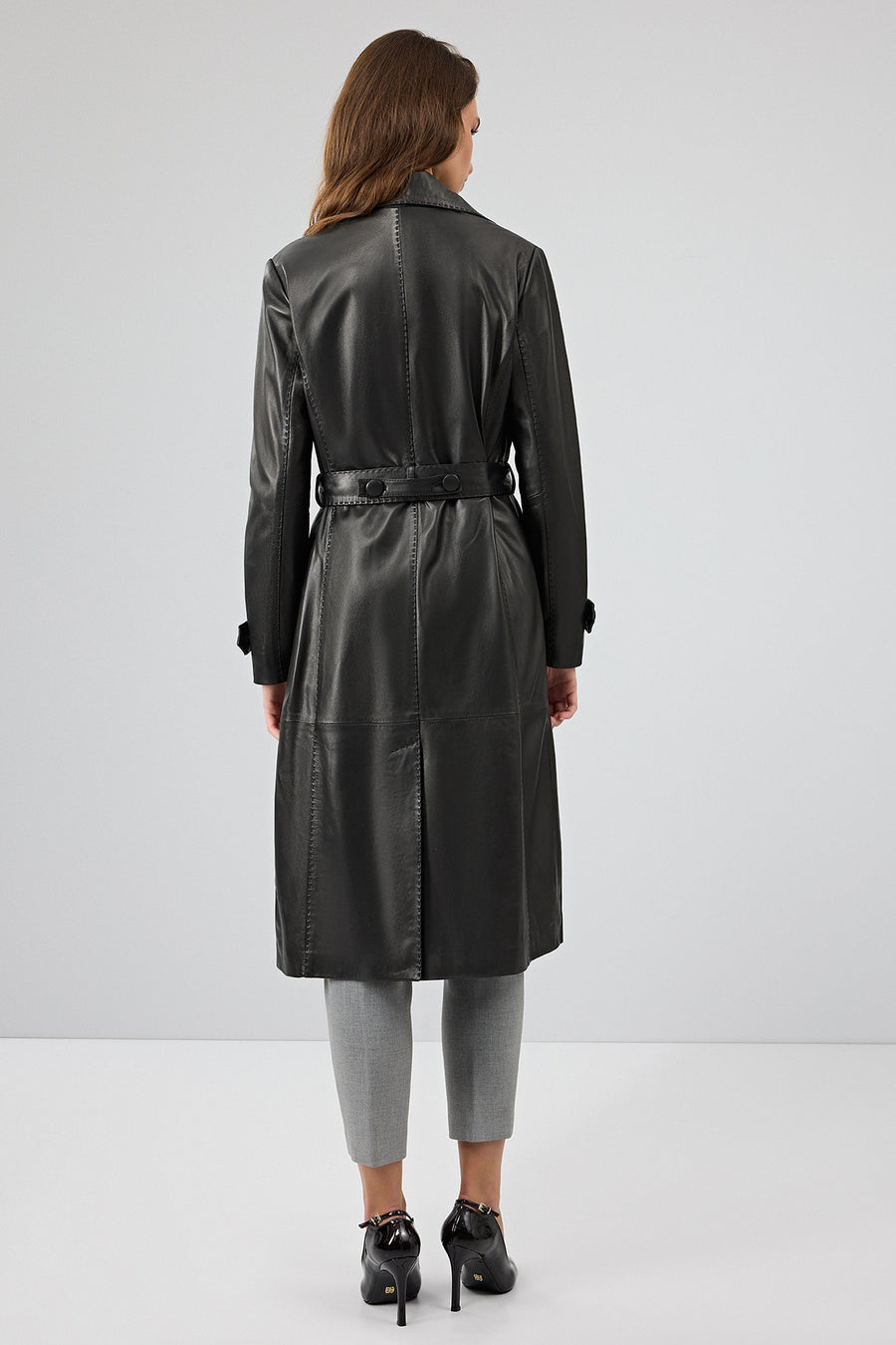 Beyonce Women's Black Leather Coat