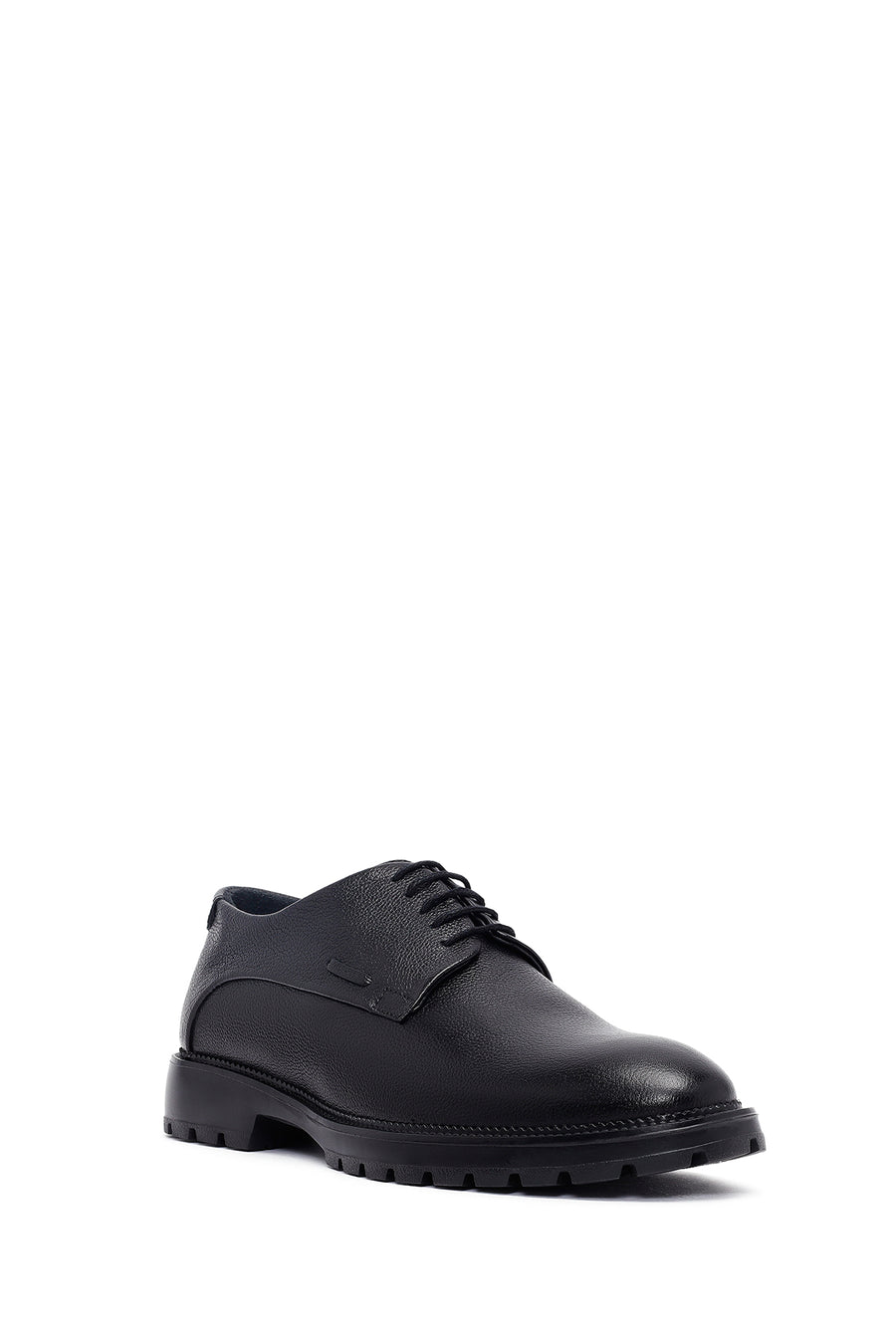 Men's Black Lace Up Leather Casual Shoes