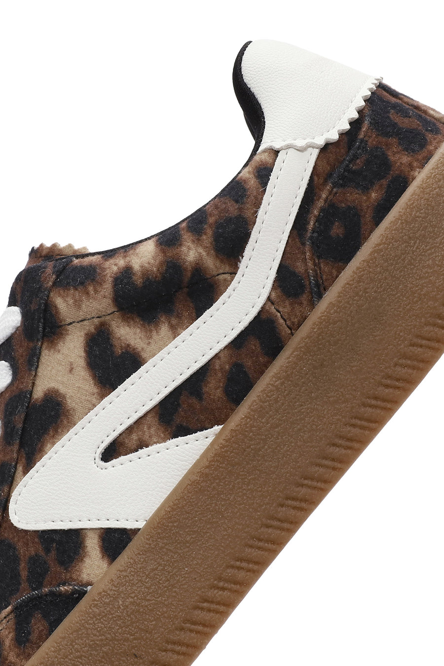 Kadın Leopar Bağcıklı Kalın Tabanlı Sneaker