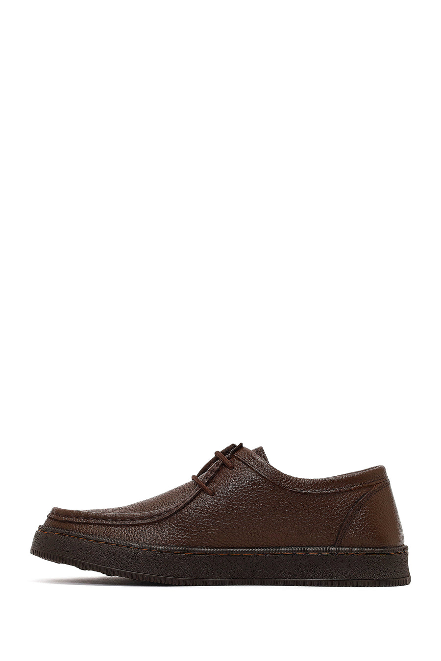 Male Brown Lace-up Leather Casual Shoes