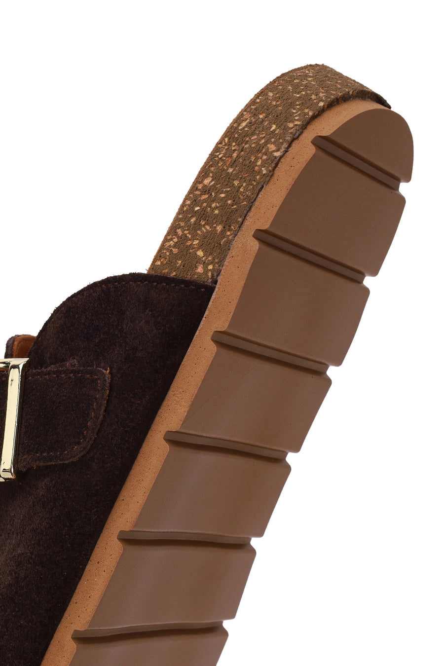 Women's Brown Tassel Suede Leather Slippers
