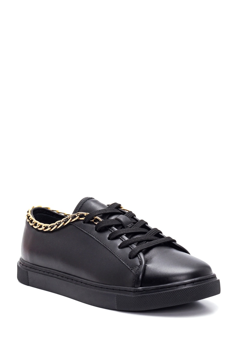 Kadın Deri Zincirli Sneaker