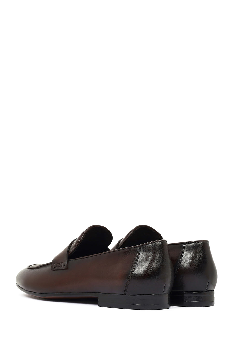 Derimod Black Erkek Kahverengi Deri Klasik Loafer