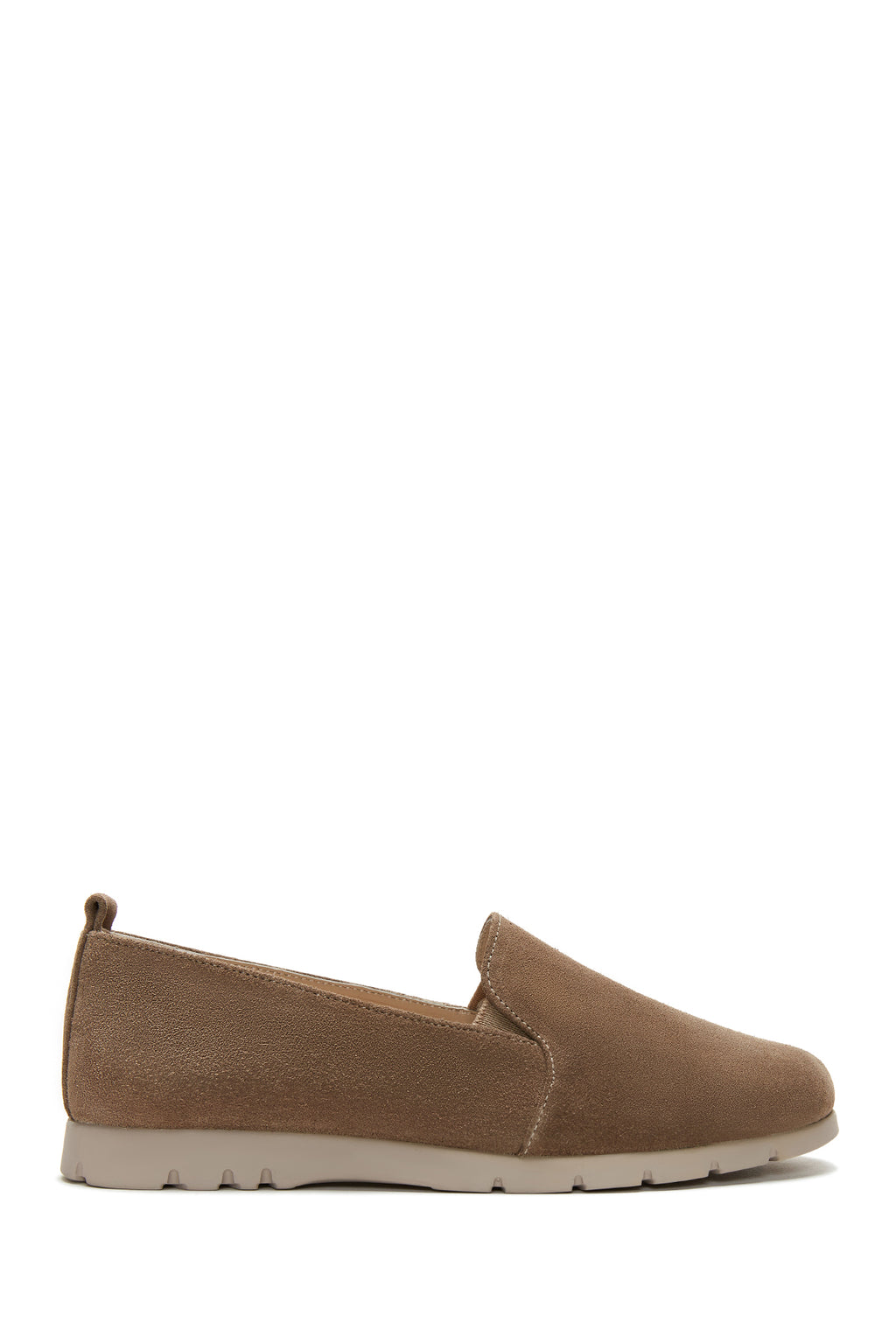 Kadın Vizon Süet Deri Comfort Loafer