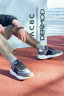 ACBC x Derimod Men's Grey Lace-Up Sneakers | Derimod