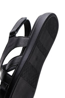 Kadın Siyah Deri Comfort Sandalet | Derimod