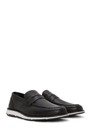 Erkek Siyah Deri Casual Loafer | Derimod
