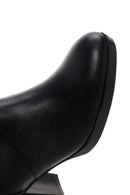 Women's Black Zippered Thick Heel Leather Casual Boots | Derimod