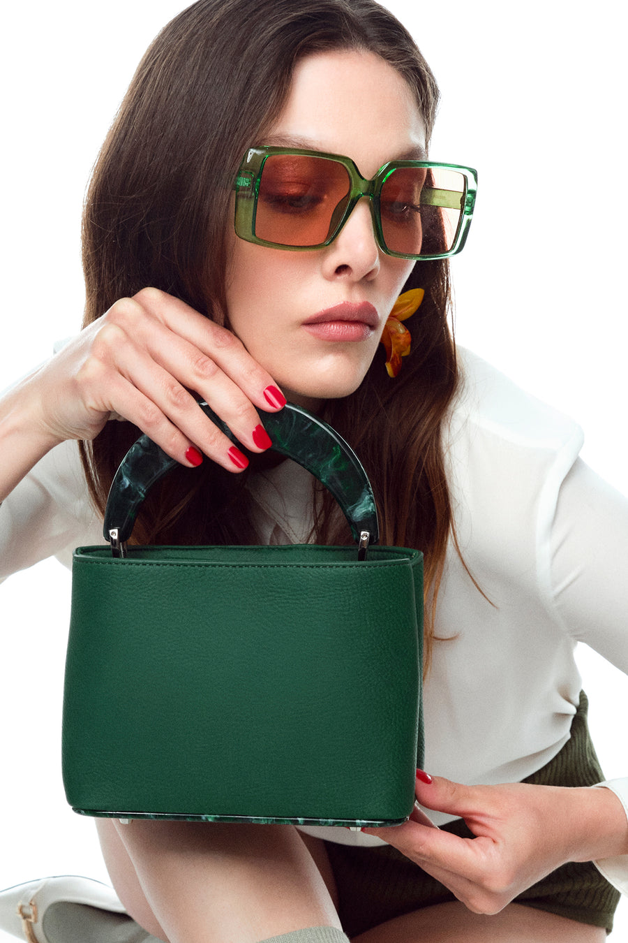 Women's Green Long Strap Mini Handbag 25SBD297718 | Derimod