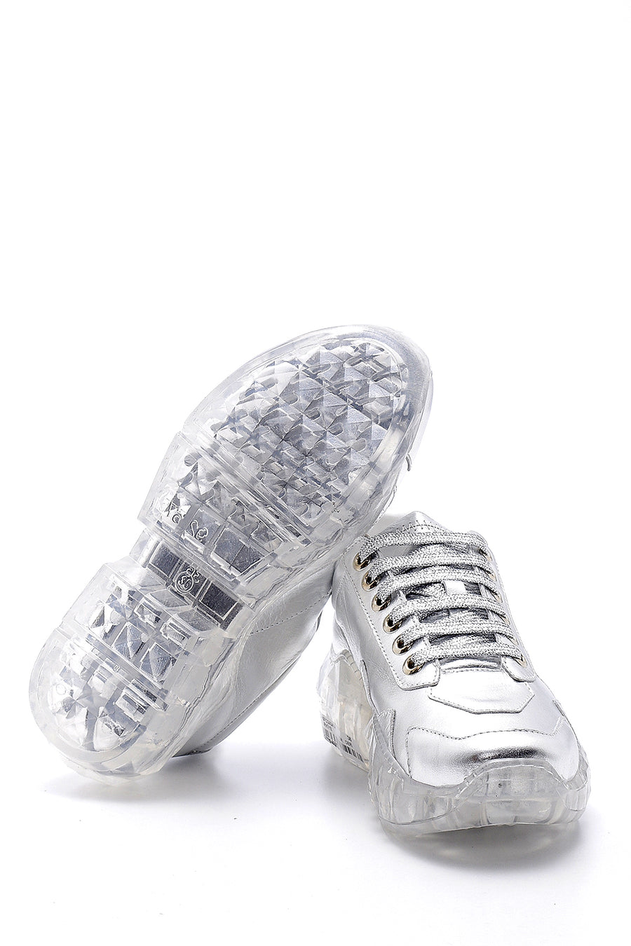 Women's Transparent Sole Leather Sneaker