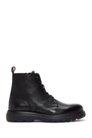 Men's Black Lace-Up Leather Casual Boots | Derimod