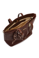 Woman Brown Long-Strap Printed Shoulder Bag | Derimod