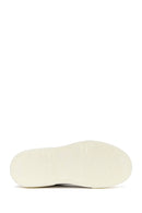 Male White Lace-Up Thick-Soled Leather Sneaker | Derimod