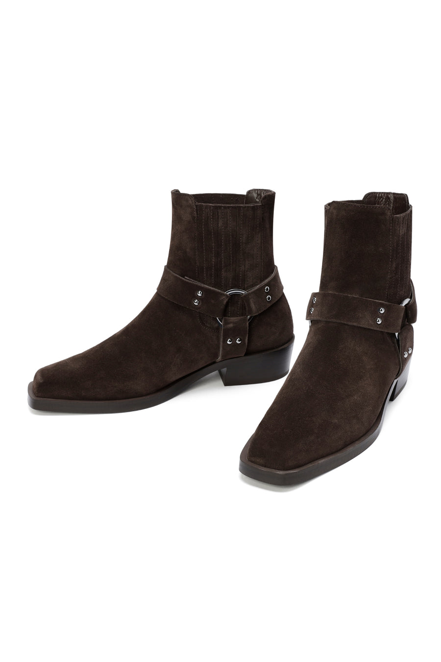 Women's Brown Suede Leather Cowboy Boots
