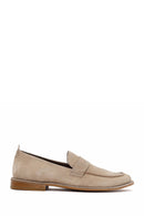 Derimod Black Male Beige Suede Leather Classic Loafer | Derimod