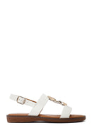 Woman White Accessory Detailed Sandals | Derimod