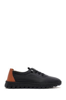 Kadın Siyah Bağcıklı Deri Sneaker | Derimod