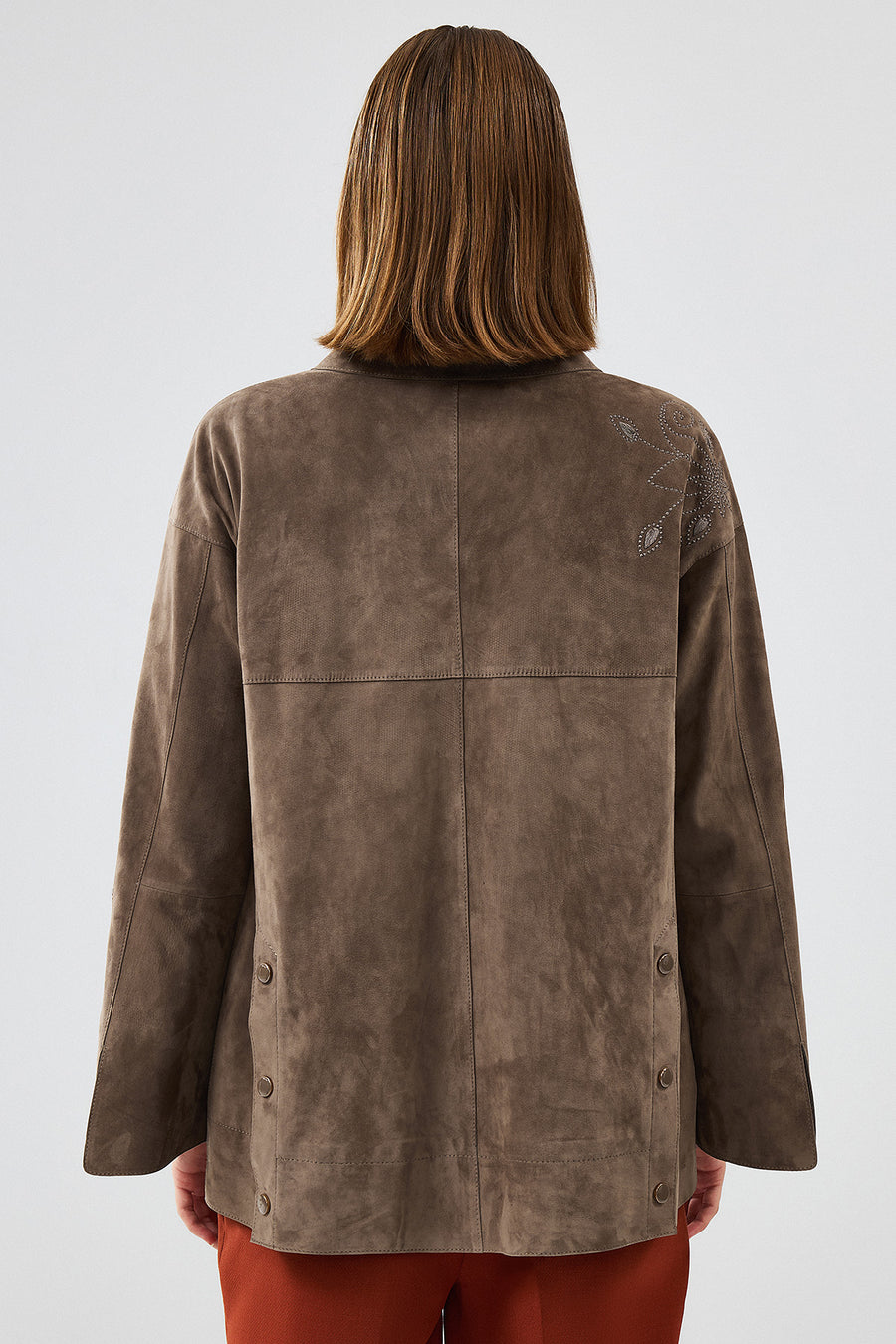 Jennifer Women's Mink Suede Leather Jacket