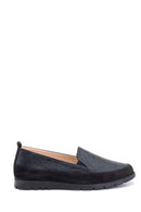 Women's Leather Glitter Detailed Loafer | Derimod
