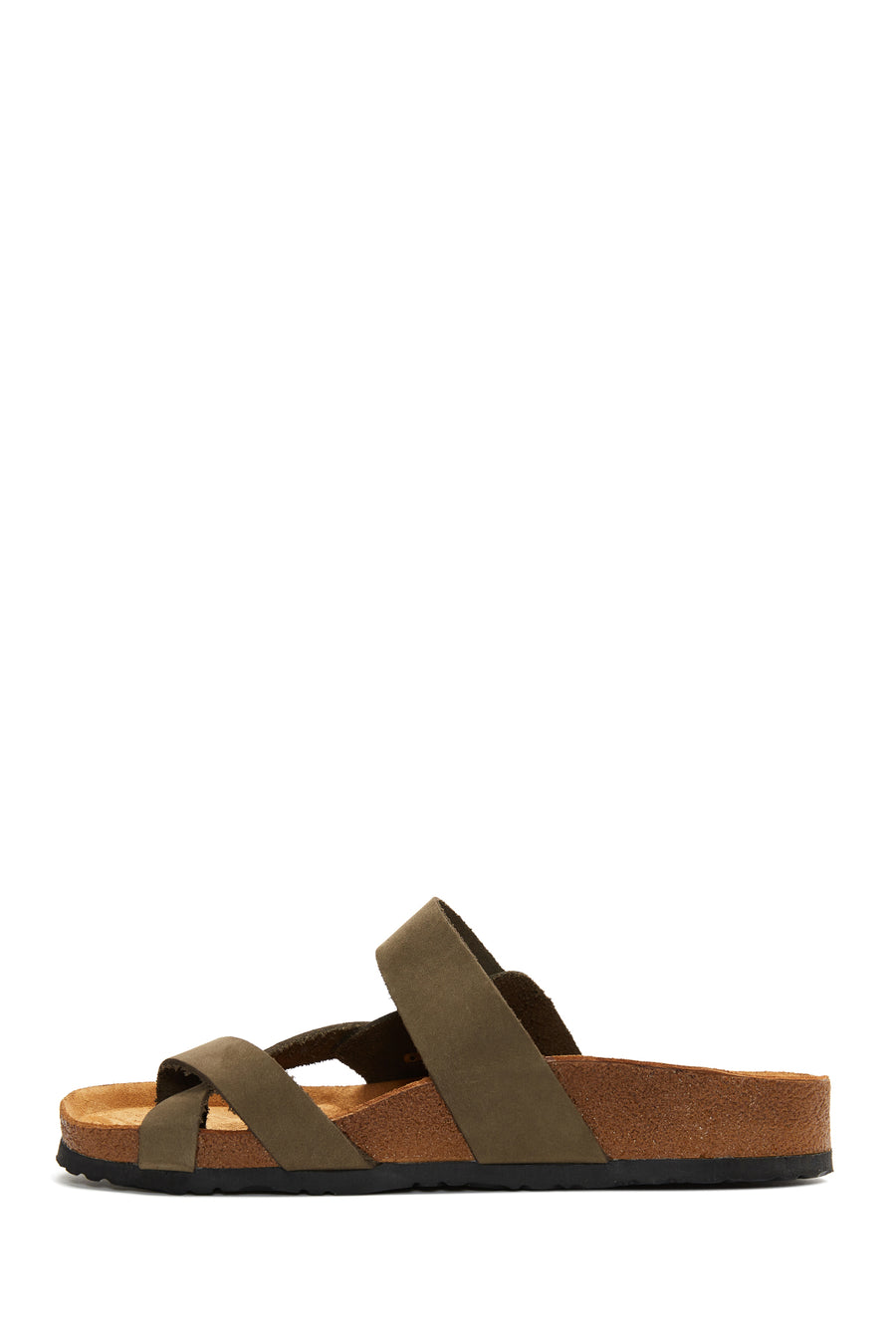 Men's Leather Double Buckle Slippers