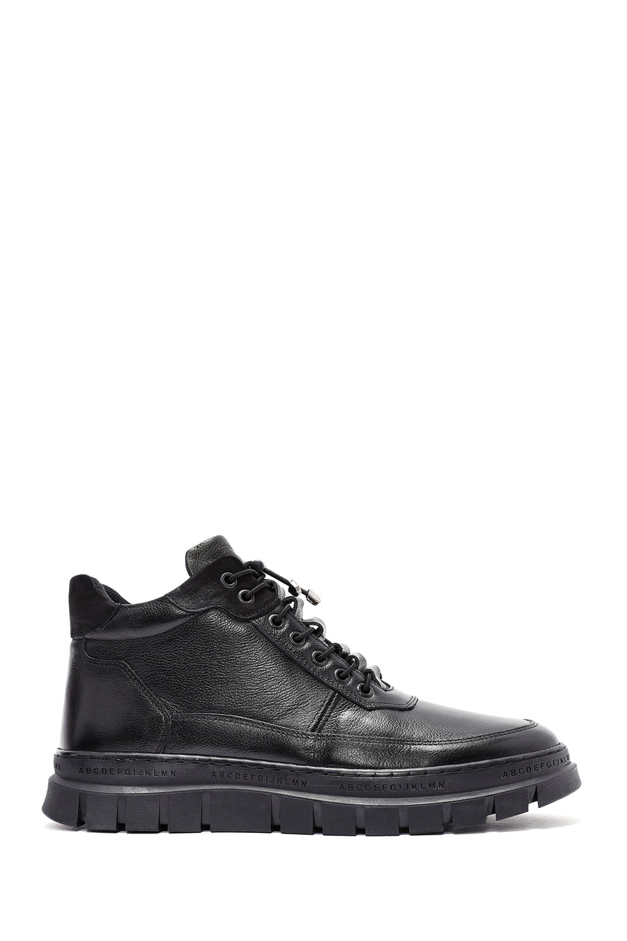 Men's Black Lace-Up Leather Casual Boots 24WFD7520FT | Derimod