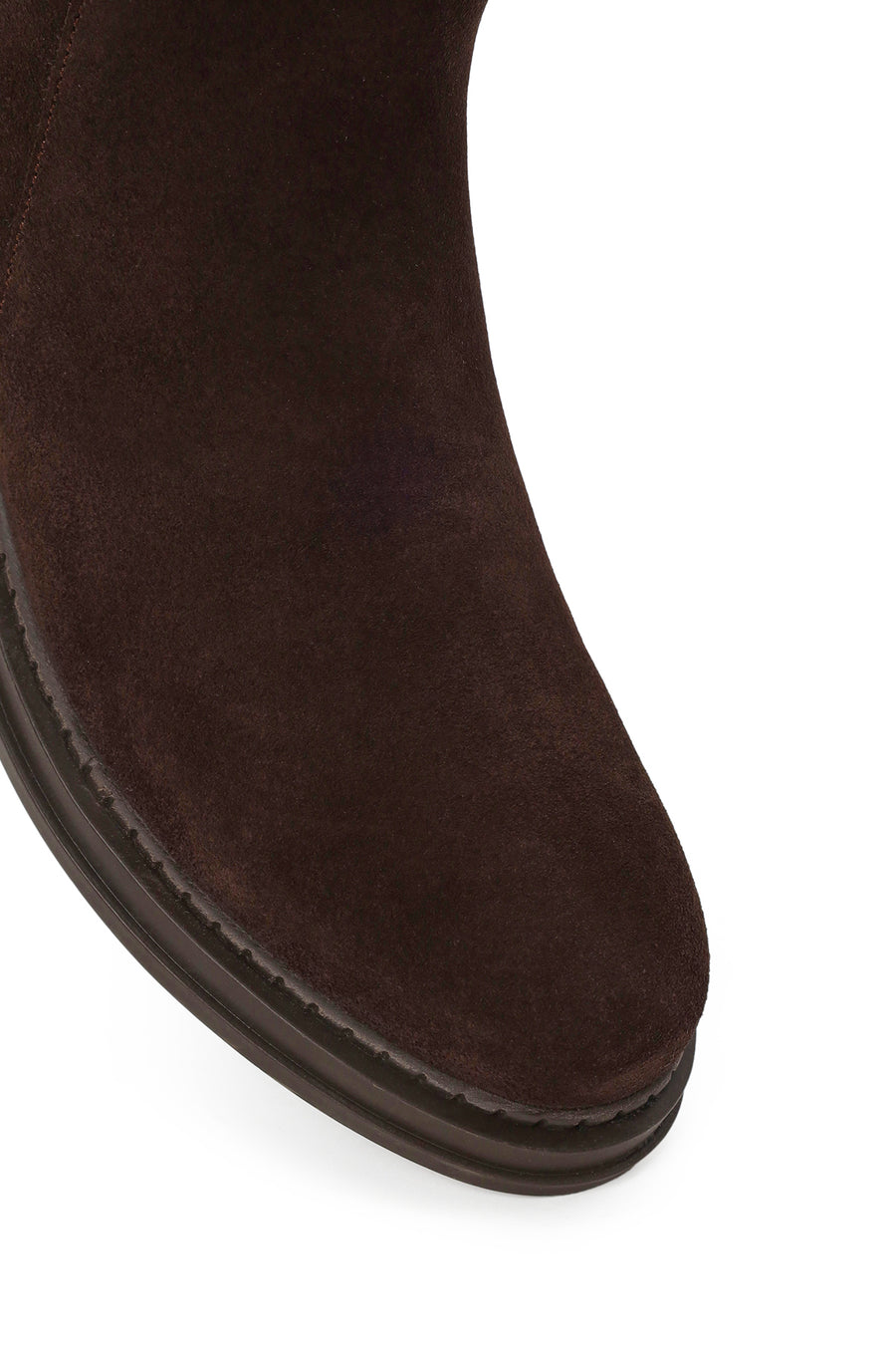 Woman Brown Zip Closure Suede Boots