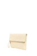 Woman Cream Chain Long-Strap Straw Clutch Bag | Derimod