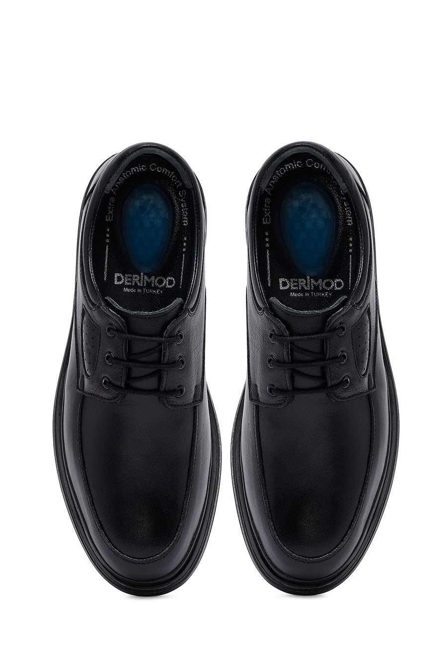 Male Black Lace-up Leather Casual Shoes
