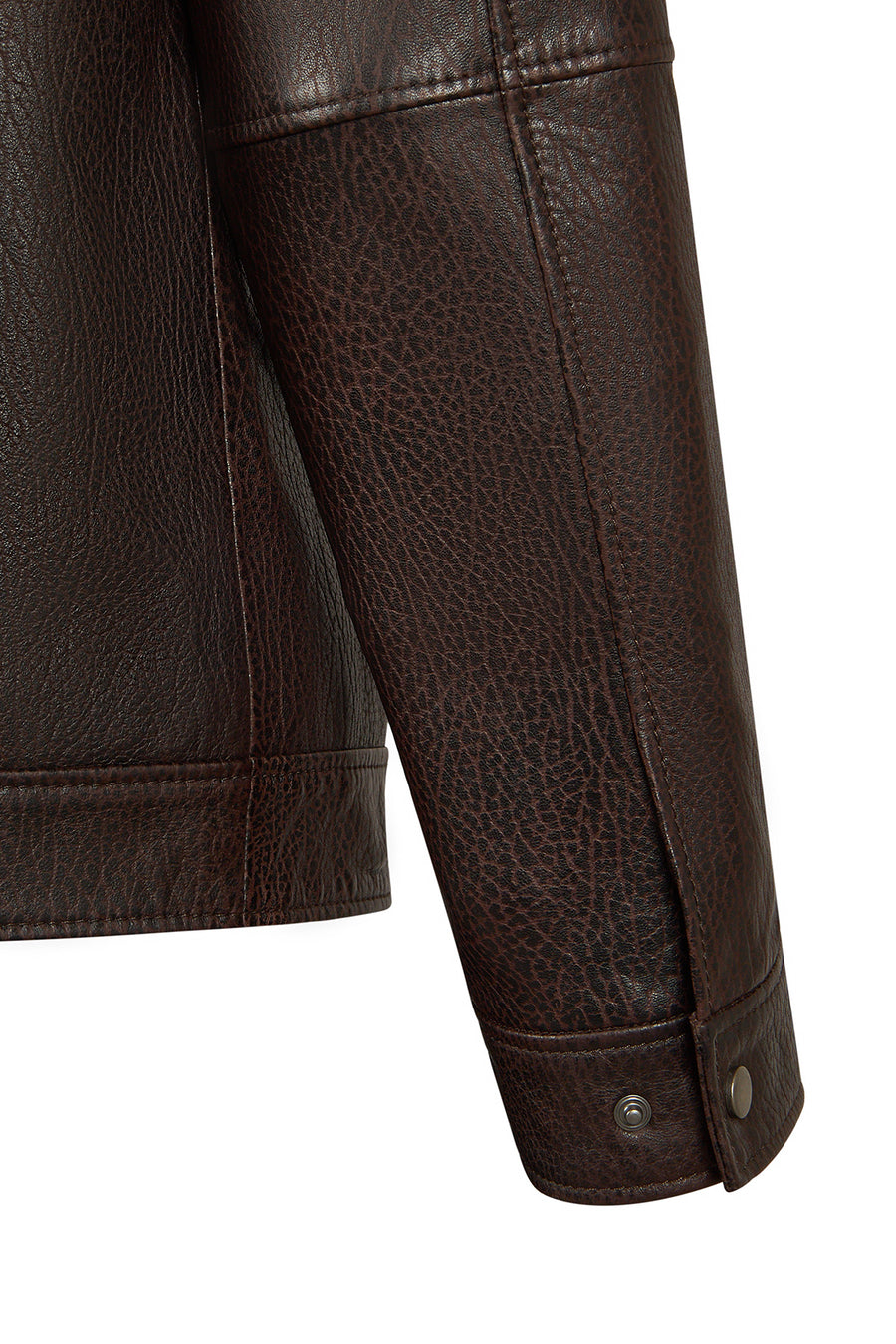 Reynold Male Brown Short Leather Jacket