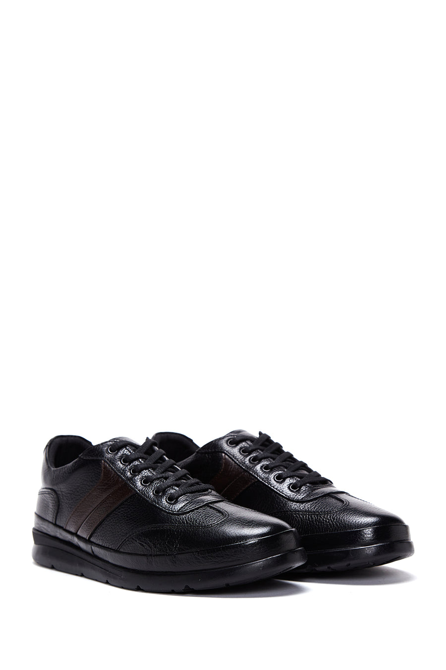 Men's Black Leather Sneaker
