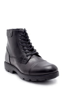 Men's Leather Zipper Detailed Boots | Derimod