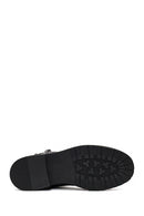 Woman Black Buckled Zip Closure Leather Casual Boots | Derimod
