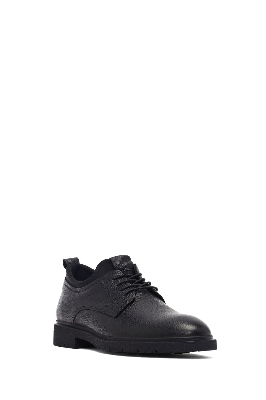 Male Black Lace-up Leather Casual Shoes