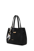 Woman Black Long-Strap Accessorized Classic Shoulder Bag | Derimod