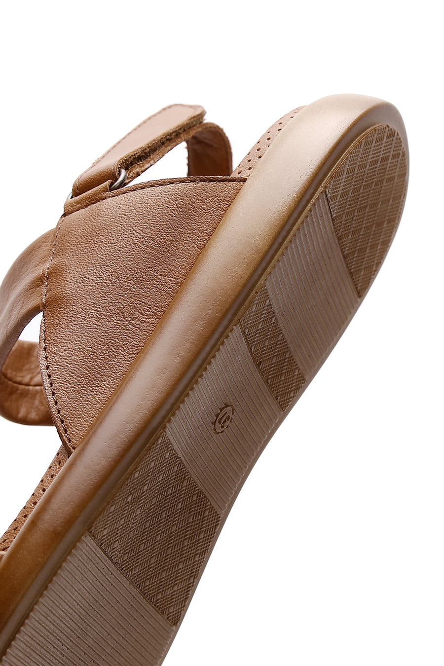 Women's Tan Leather Comfort Sandals