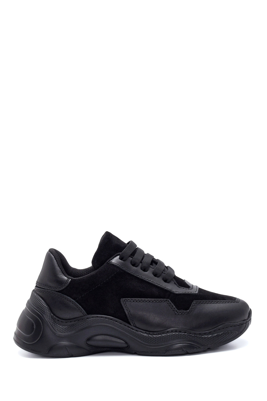 Kadın Siyah Deri Yüksek Taban Sneaker 22SFD140414 | Derimod