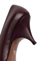 Kadın Bordo Topuklu Deri Stiletto | Derimod