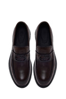 Erkek Kahverengi Tokalı Deri Casual Loafer | Derimod