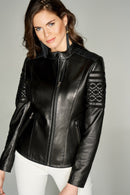 Melanie Women's Leather Jacket | Derimod